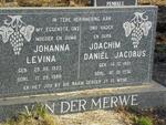 MERWE Joachim Daniel Jacobus, van der 1921-1996 & Johanna Levina 1923-1988