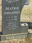 BADENHORST Beatrix Johannes 1961-1983