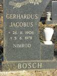 BOSCH Gerhardus Jacobus 1906-1978