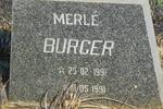 BURGER Merle 1991-1991