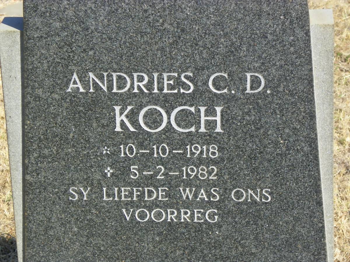 KOCH Andries C.D. 1918-1982