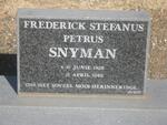 SNYMAN Frederick Stefanus Petrus 1928-1989
