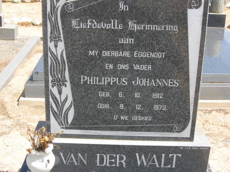 WALT Philippus Johannes, van der 1912-1973