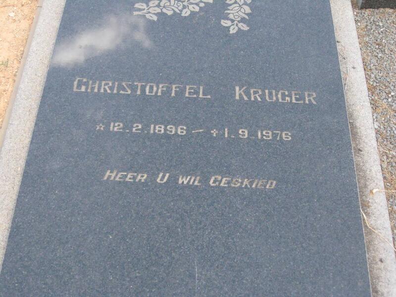 KRUGER Christoffel 1896-1976