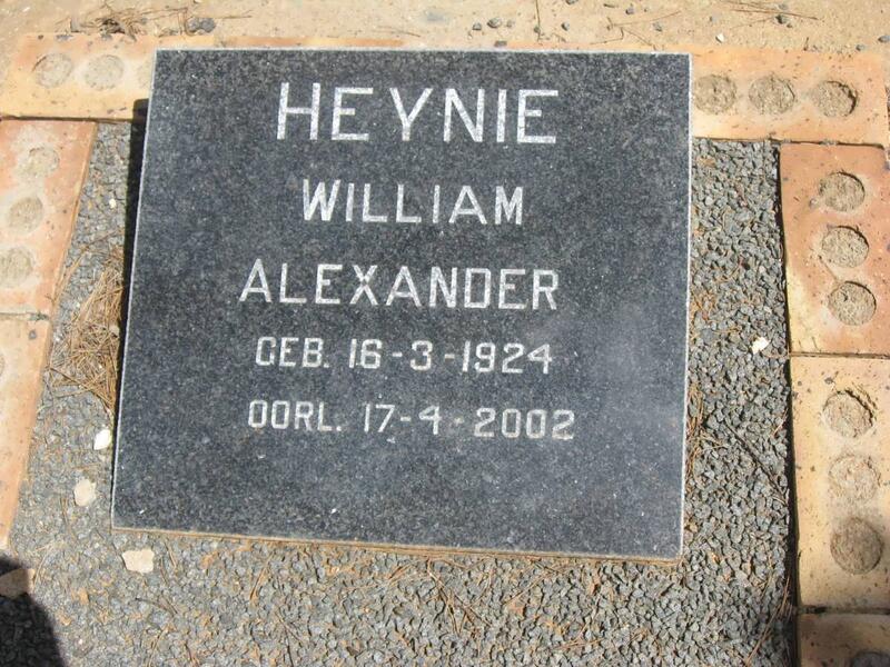 HEYNIE William Alexander 1924-2002