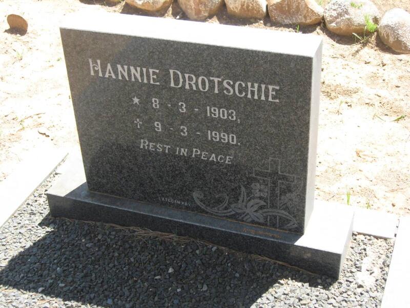 DROTSCHIE Hannie 1903-1990