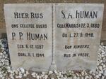 HUMAN P.P. 1887-1944 & S.A. MARAIS 1880-1948