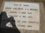 MERWE David Jacobus, v.d. 1867-1955
