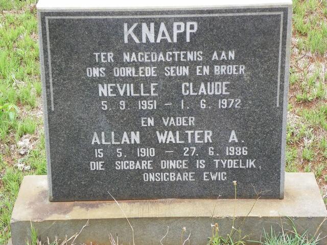 KNAPP Allan Walter A. 1910-1986 :: KNAPP Neville Claude 1951-1972