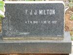 MILTON F.J.J. 1918-1972