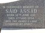 ASSAD Said 1881-1954