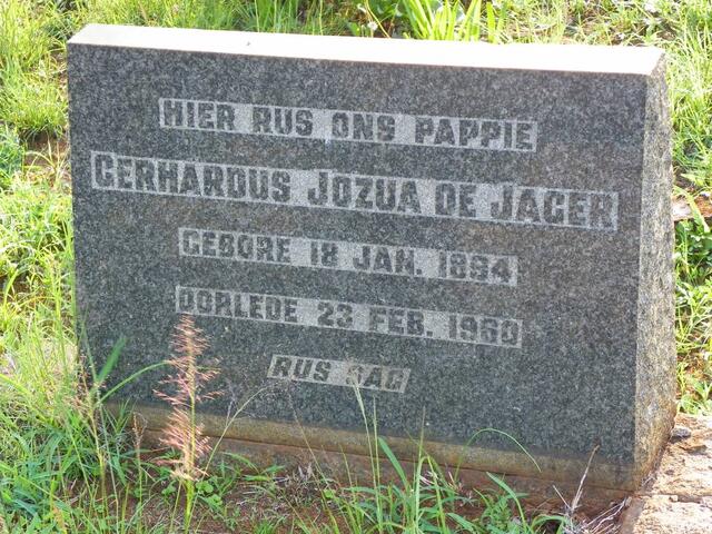 JAGER Gerhardus Jozua, de 1894-1960