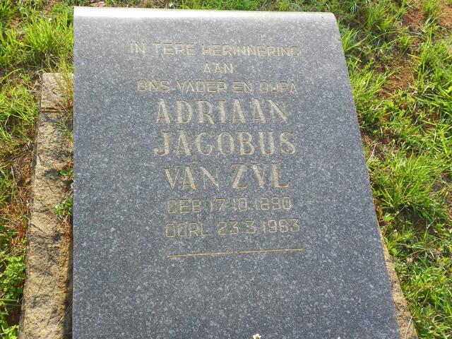 ZYL Adriaan Jacobus, van 1890-1963
