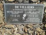 VILLIERS Renee Margot, de 1942-2014 :: DE VILLIERS Lise Jeanne 1970-2014