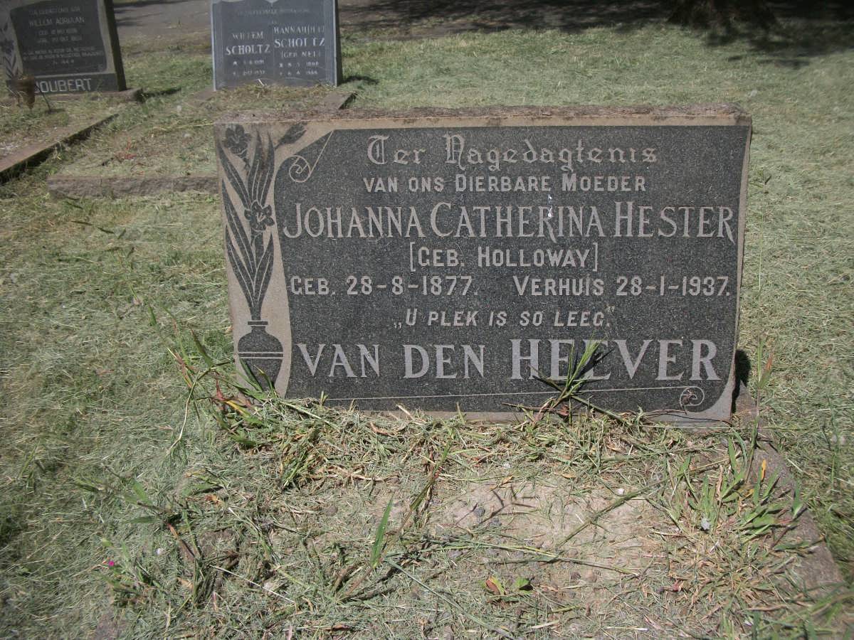 HEEVER Johanna Catherina Hester, van den nee HOLLOWAY 1877-1937