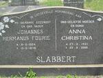 SLABBERT Johannes Hermanus Fourie 1924-1978 & Anna Christina 1921-2000