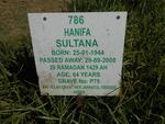 SULTANA Hanifa 1944-2008