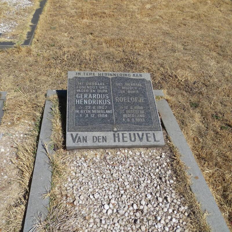 HEUVEL Gerardus Hendrikus, van den 1907-1984 & Roelofje 1908-1993