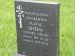 BOTHA Magdalena Catharina Maria nee MEYER 1912-1993