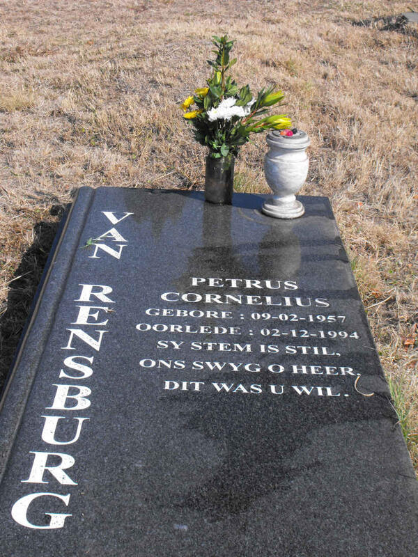 RENSBURG Petrus Cornelius, van 1957-1994
