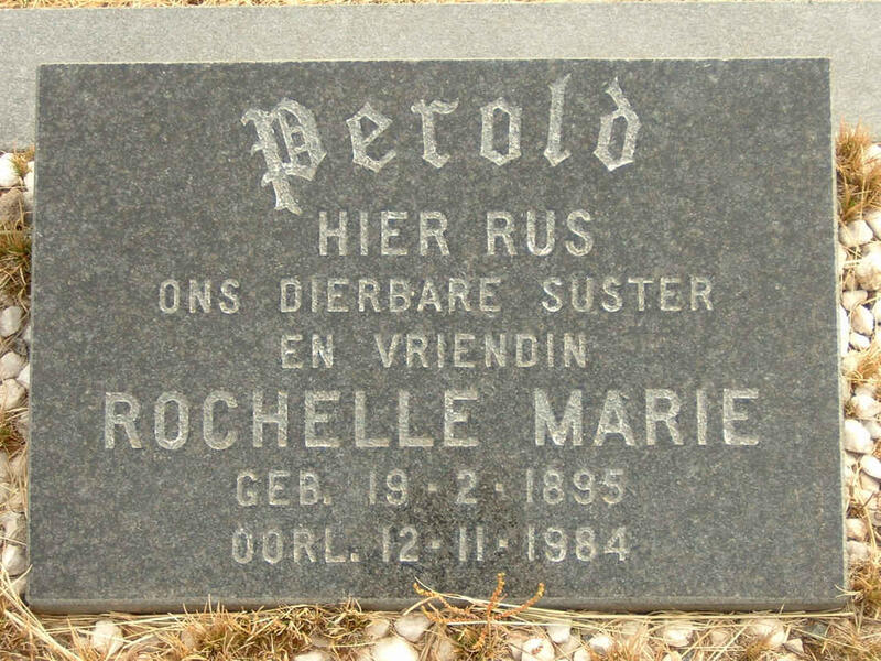 PEROLD Rochelle Marie 1895-1984
