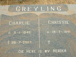 GREYLING Charlie 1948-2004 & Chrissie 1941-