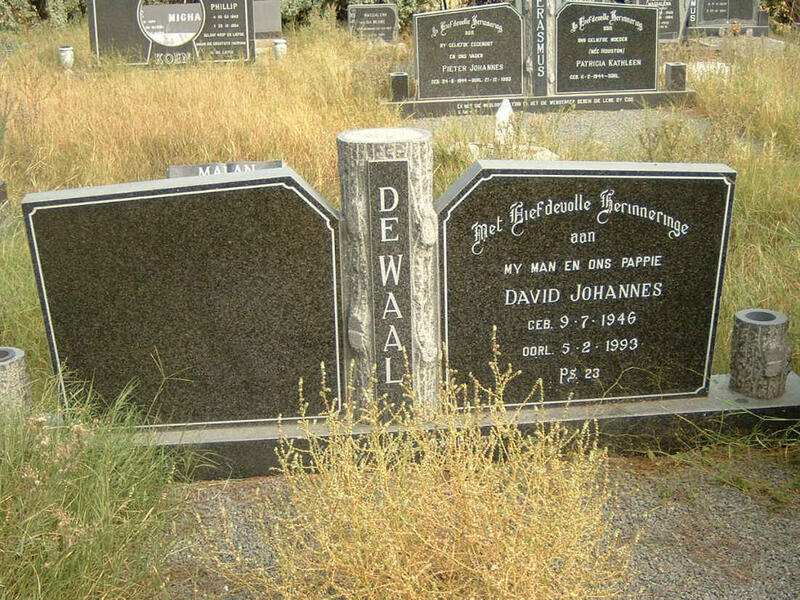 WAAL David Johannes, de 1946-1993