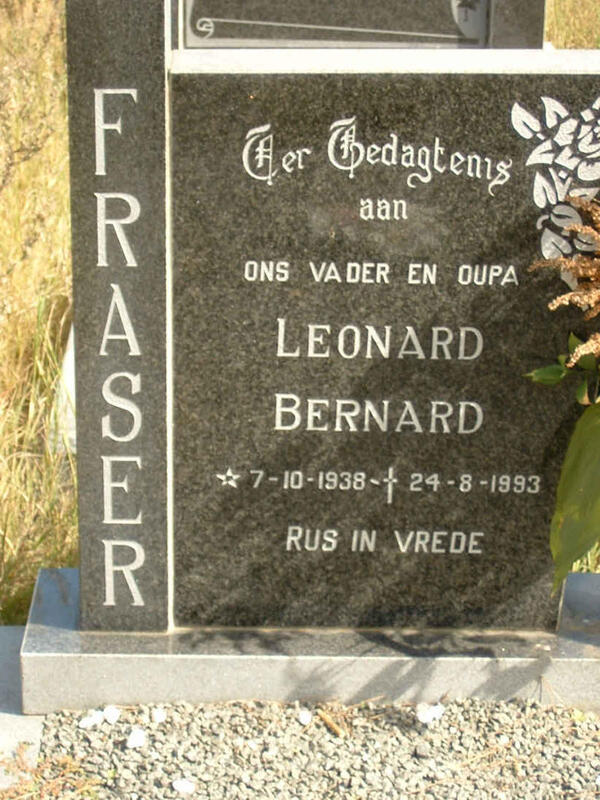 FRASER Leonard Bernard 1938-1993