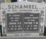 SCHAMREL Johan P.O. 1911-1978 & Thysie T.W. 1906-1993