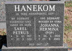 HANEKOM Sarel Petrus 1917-1981 & Johanna Hermina 1926-2000