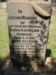 HENRIKSEN Louis 1880-1960 & Lily HANSEN 1894-1952 :: HANSEN Anna Karoline -1931