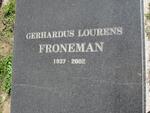 FRONEMAN Gerhardus Lourens 1937-2002
