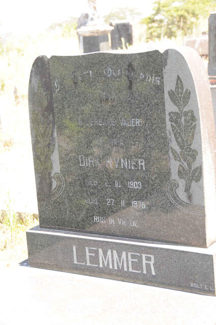 LEMMER Dirk Rynier 1903-1975