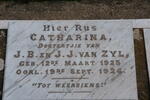 ZYL Susanna, van 1923-1926 :: VAN ZYL Catharina 1925-1926