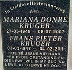 KRUGER Frans Pieter 1947-2011 & Mariana Donré 1949-2007