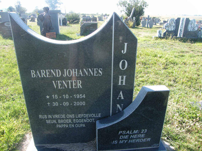 VENTER Barend Johannes 1954-2000