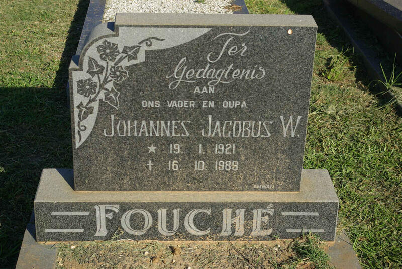 FOUCHE Johannes Jacobus W. 1921-1989