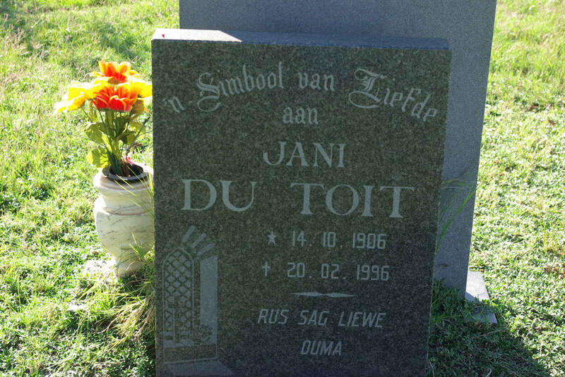 TOIT Jani, du 1906-1996