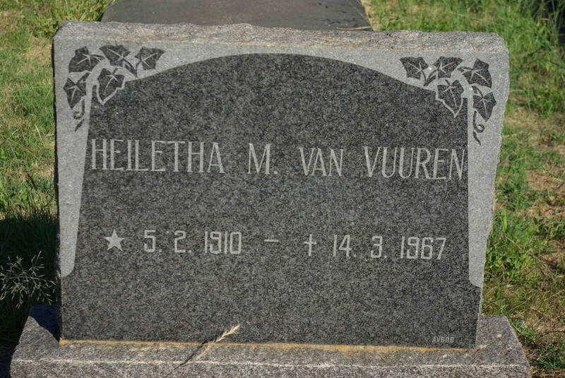 VUUREN Heiletha M., van 1910-1967