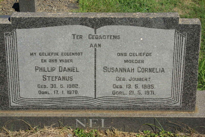 NEL Phillip Daniel Stefanus 1882-1970 & Susannah Cornelia JOUBERT 1885-1971