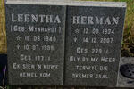 ? Herman 1934-2007 & Leentha MYNHARDT 1940-1998