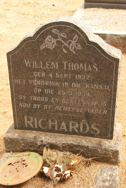 RICHARDS Willem Thomas 1932-1934