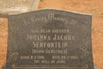 SERFONTEIN Johanna Jacoba nee GERSTNER 1910-1960