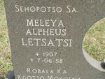 LETSATSI Meleya Alpheus 1907-1958