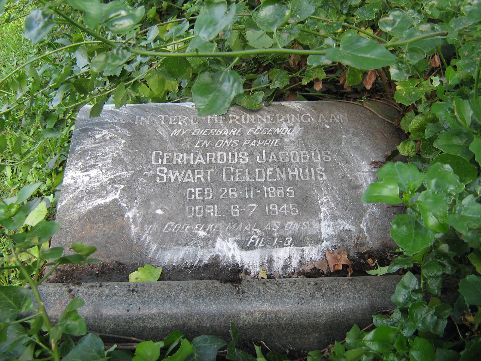 GELDENHUIS Gerhardus Jacobus Swart 1885-1946