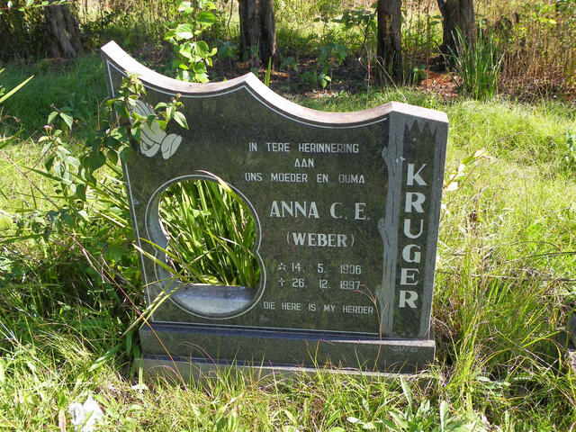 KRUGER Anna C.E. nee WEBER 1906-1997