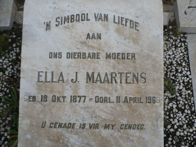 MAARTENS Ella J. 1877-1968
