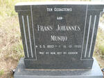 MUNRO Frans Johannes 1893-1986