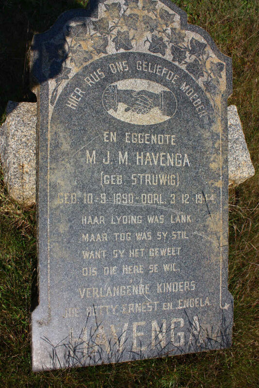HAVENGA M.J.M. nee STRUWIG 1890-1944