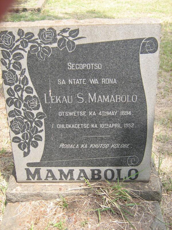 MAMABOLO Lekau S. 1894-1952